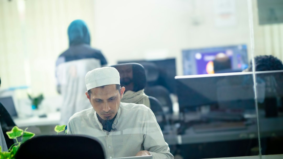 Muslim educator teaching online